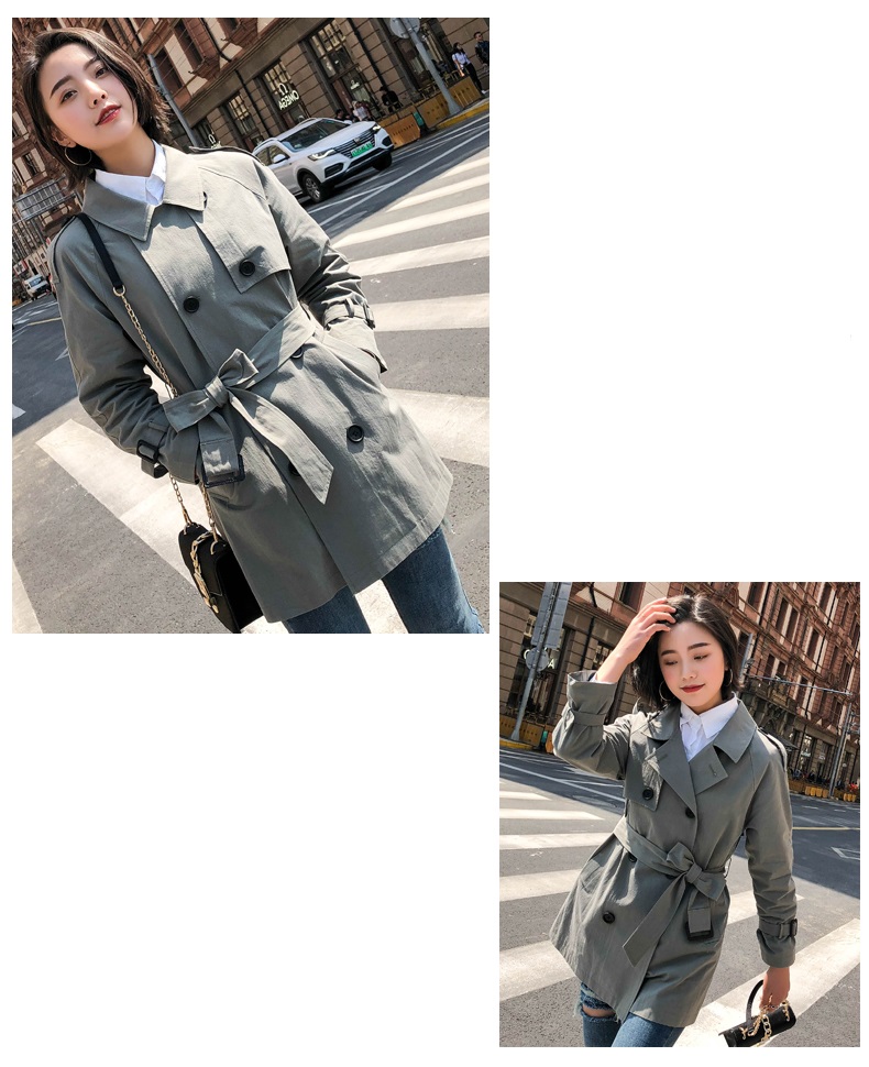พร้อมส่ง - Trench Coat เสื้อโค้ท CT216 (สีเขียว)