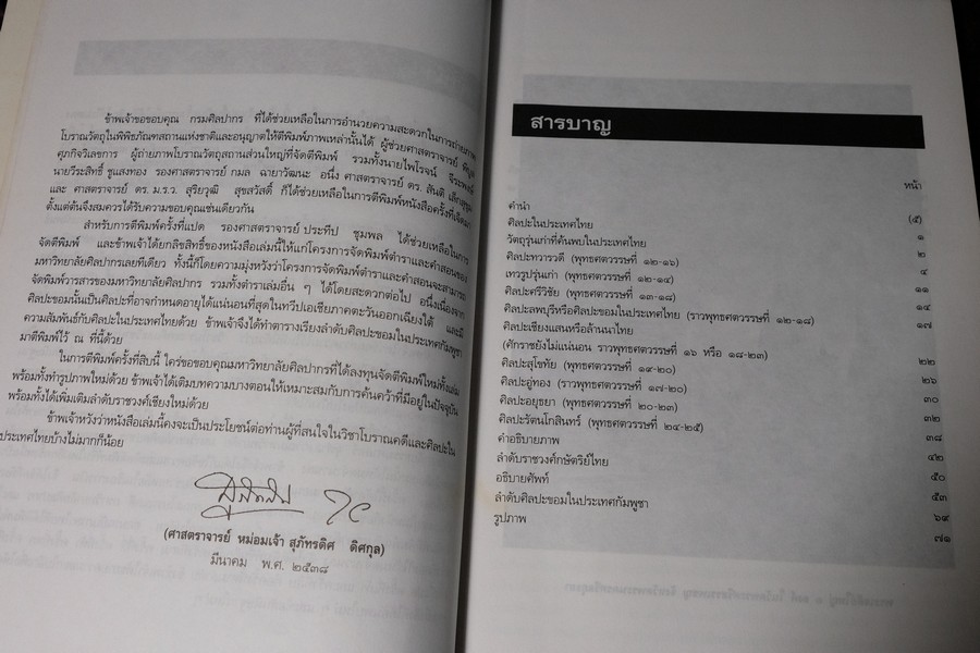 ศิลปะในประเทศไทย โดย ศ.สุภัทรดิศ ดิศกุล หนา 202 หน้า ปี 2538