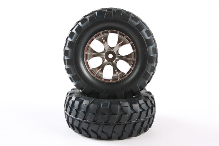 Rock Block Tires w/Tapered 6-Spoke Wheels (CC-01).