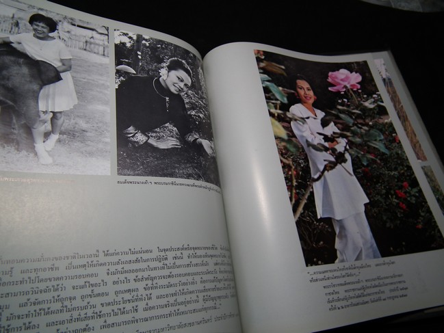 สมุดภาพ ฝีพระหัตถ์ ภาพเขียน-ภาพถ่าย จัดพิมพ์เนื่องในวโรกาสคล้ายวันราชาภิเษกสมรส ครบ 26 รอบ 28 เม.ย. 2519 โดย สโมสรไลออนส์ดุสิตกรุงเทพฯ