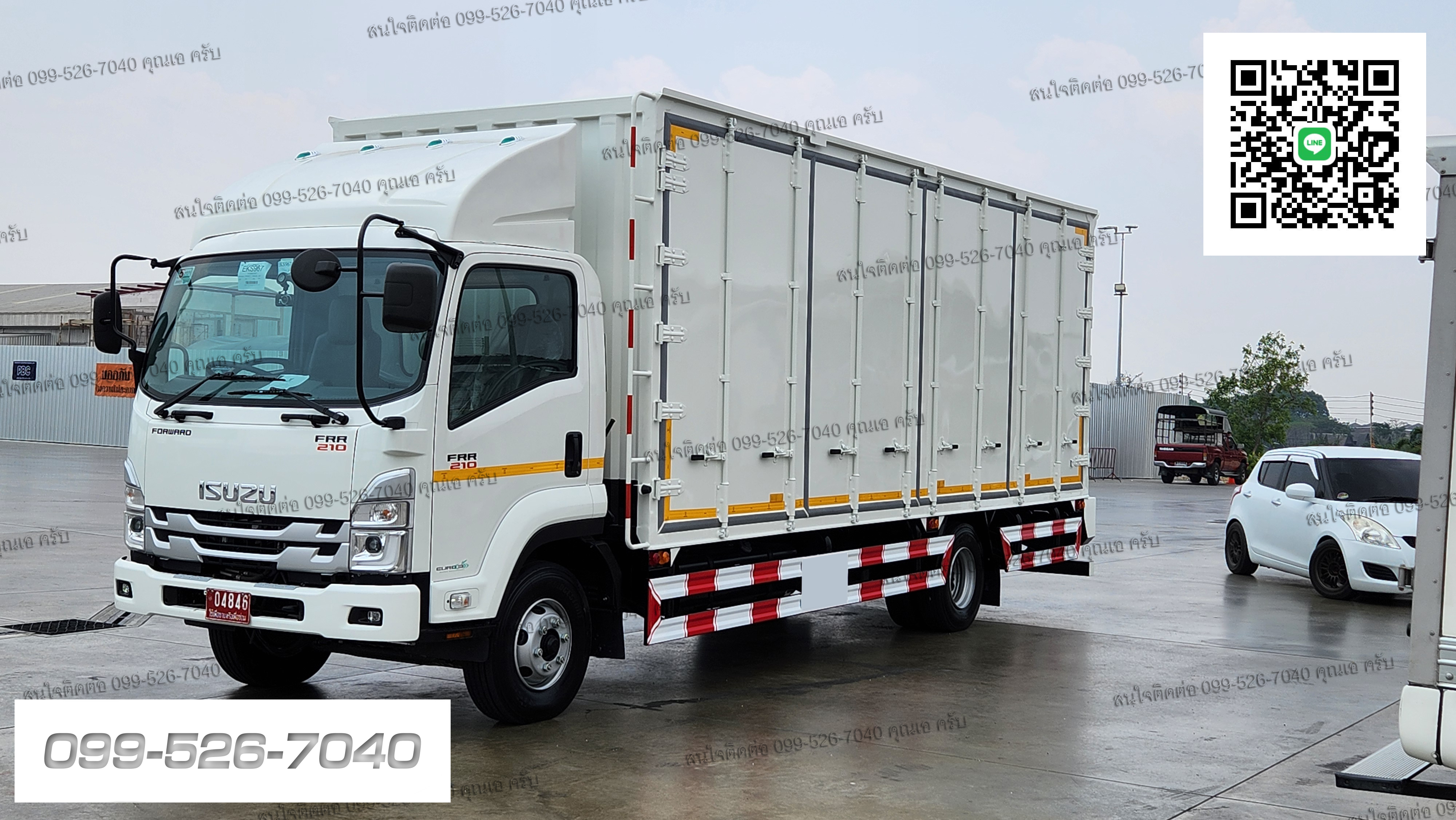 ISUZU FRR 210แรงม้า ยาว 6.5 เมตร ตู้แห้งประตู 10 บาน เปิดรอบคัน ยูโร 3
