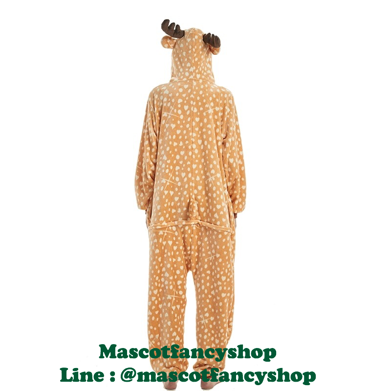 ชุดนอนมาสคอต แฟนซี ผู้ใหญ่ กวางเรนเดียร์ (reindeer)