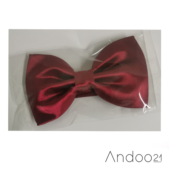 BT466 -The Daisuke - สีแดงเข้ม 3 จีบ เนื้อผ้าผิวมัน เรียบ เกรด A