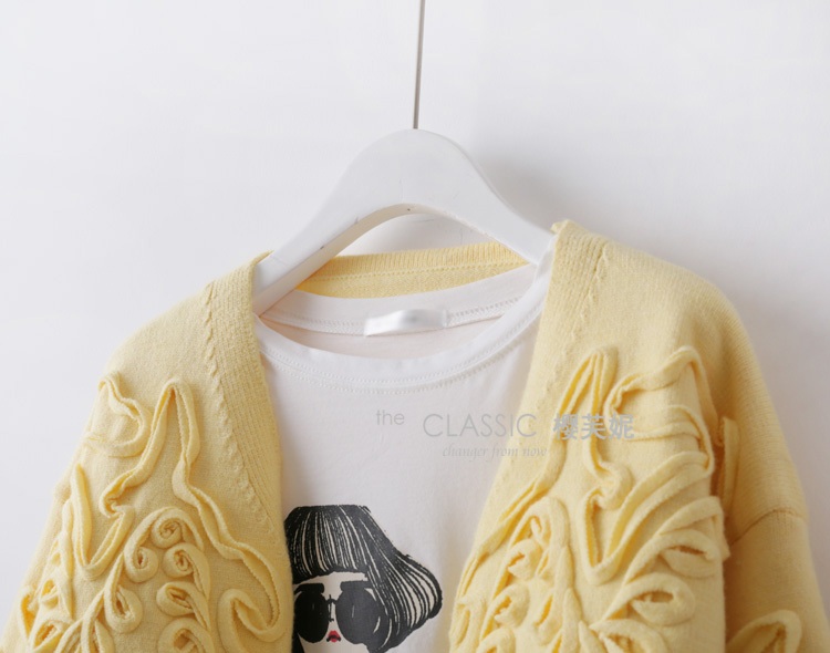 พรีออเดอร์ - เสื้อคาร์ดิแกนกันหนาว Pre - CT654 (สีเหลือง)