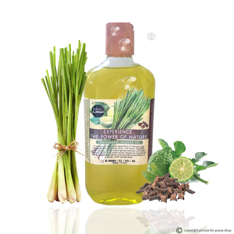 Bath & Body Set #2: เซตผลิตภัณฑ์ดูแลผิวกาย เจลอาบน้ำตะไคร้ + ครีมบำรุงผิวข้าวหอมสมุนไพร + เกลือภูเขาขัดผิว + ฟรี กระเป๋า (รวม 4 ชิ้น)