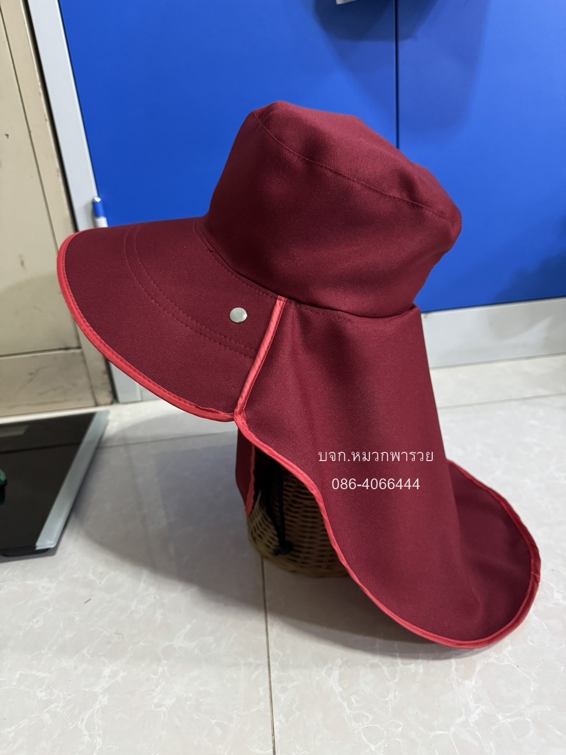 หมวกคลุมหน้าทรงค้างคาว หมวกคลุมหน้ากันแดดถอดแยกชิ้นได้