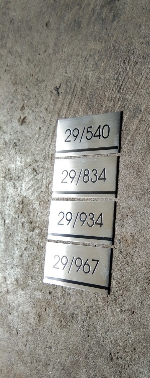 ป้ายเลขที่บ้าน แผ่นเรียบกัดกรดอ