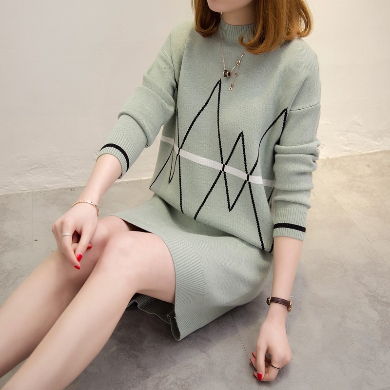 พรีออเดอร์ - เดรสไหมพรม Pre - DT160 (สีเขีียว)