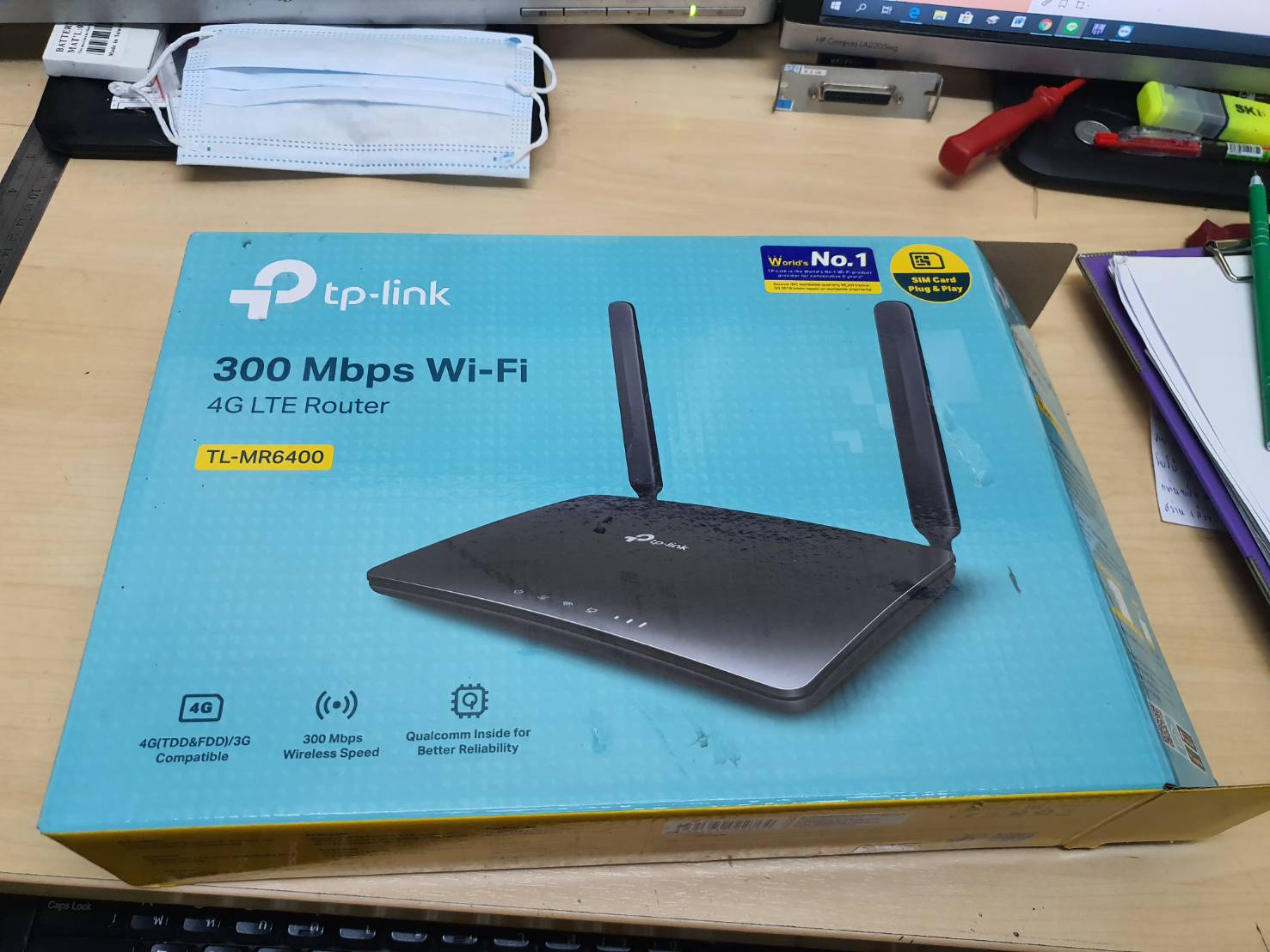 MOBILE ROUTER (โมบายเราเตอร์) TP-LINK ARCHER-MR6400 N300 4G WI-FI