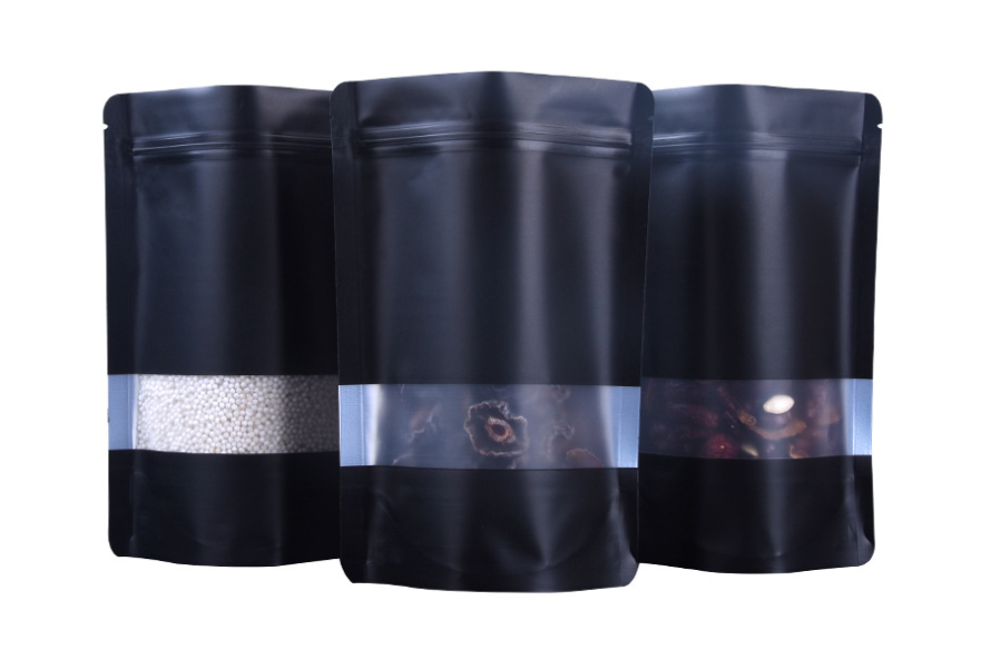 ถุงฟอยล์ซิปล็อคตั้งได้ - ฟอยล์สี หน้าต่างสี่เหลี่ยมใส (เมทัลไลท์)