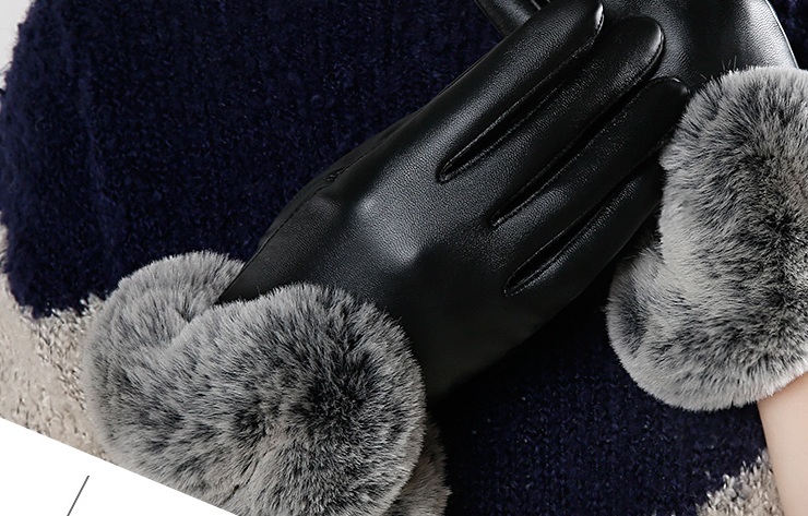 พร้อมส่ง - ถุงมือหนังกันหนาว GT110 (สีดำ)