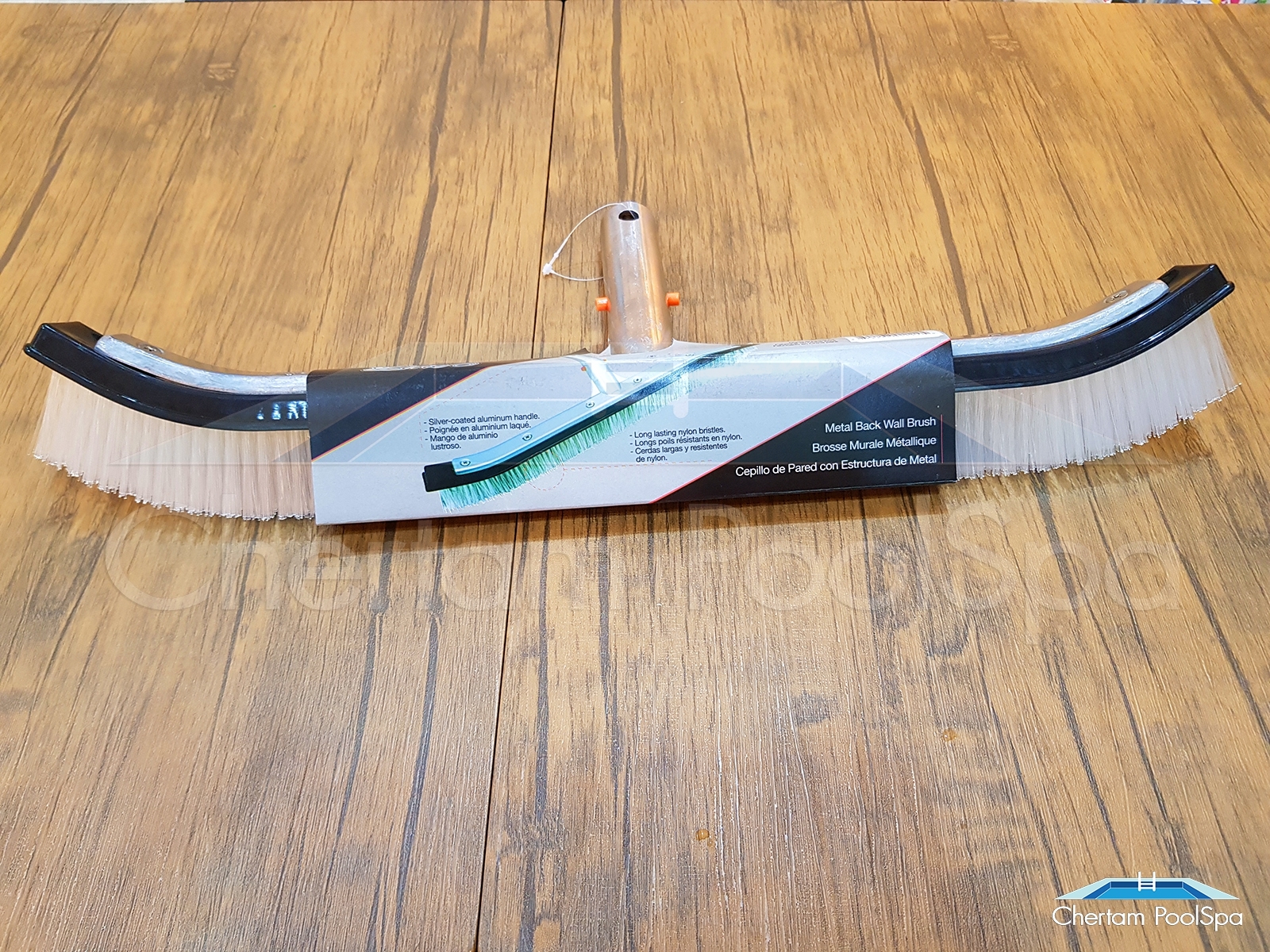 K494 KOKIDO แปรงขัดพื้นสระไนล่อนปลายโค้ง หลังแปรงอลูมิเนียม ขนาด 18”