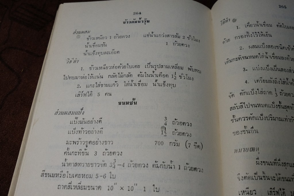 อาหารไทย โดย อ.จรรยา สุบรรณ์ (เล่มเล็ก) หนา 304 หน้า
