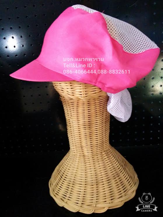 หมวกคลุมผมตาข่ายบน เสริมเน็ตท้ายทอย หมวกแม่ครัว หมวกโรงงาน หมวกคลุมผมเสริมเน็ต มีทั้งผ้าโซล่อนและผ้าโทเร