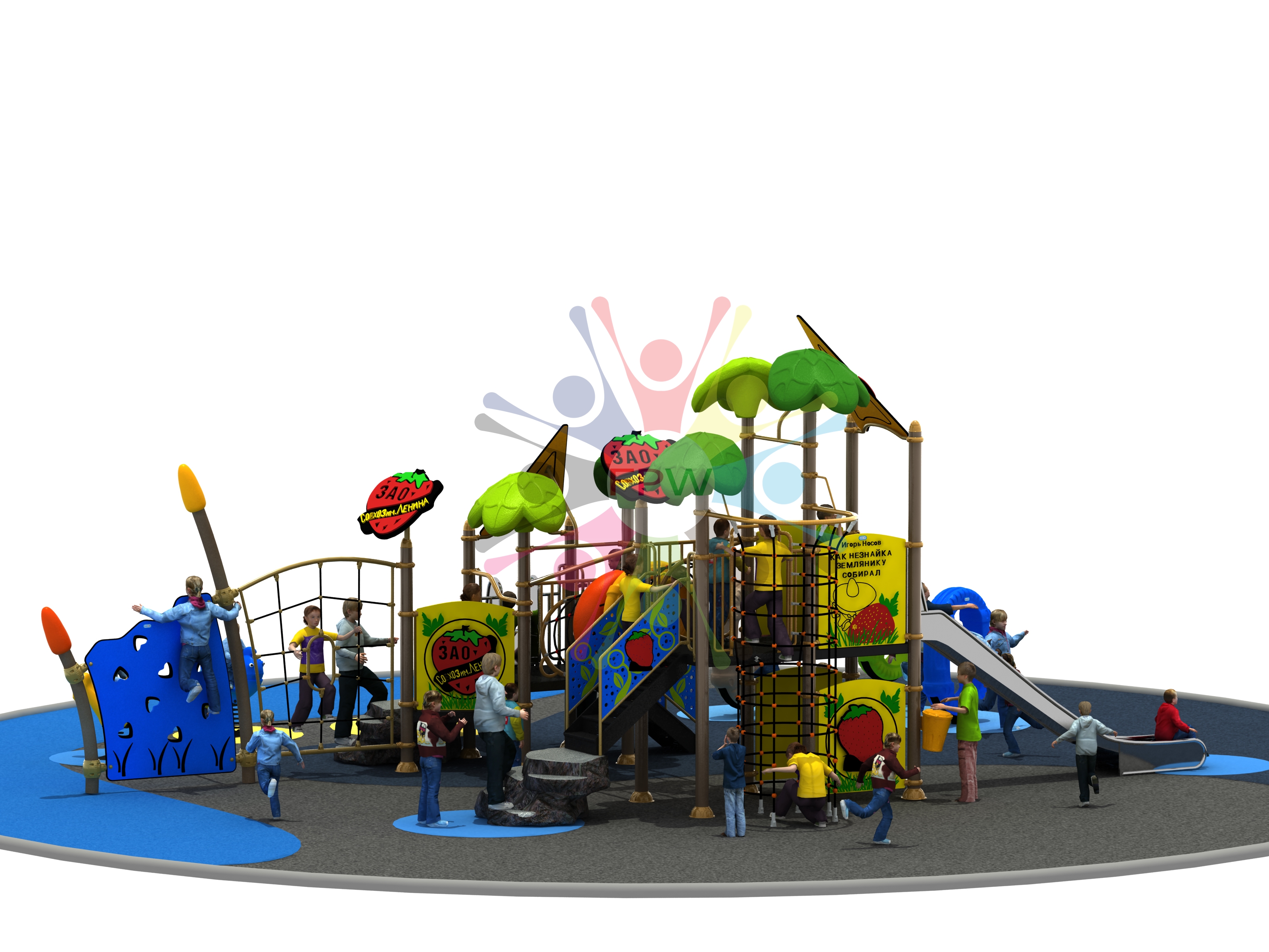 เครื่องเล่นสนามพลาสติกกลางแจ้ง ขนาด 1050x370x520 cm โครงสร้างเสาและชิ้นส่วนเหล็กทุกชิ้นผ่านกระบวนการเคลือบสารป้องกันสนิม ( Galvanized ) ปลอดสารพิษและปลอดภัยต่อเด็กตามมาตรฐาน ASTM ประเทศเกาหลี น๊อตและสกรูเป็นระบบกันคลายและปลายตัดมนป้องกันการขีดข่วนเด็กๆพื้