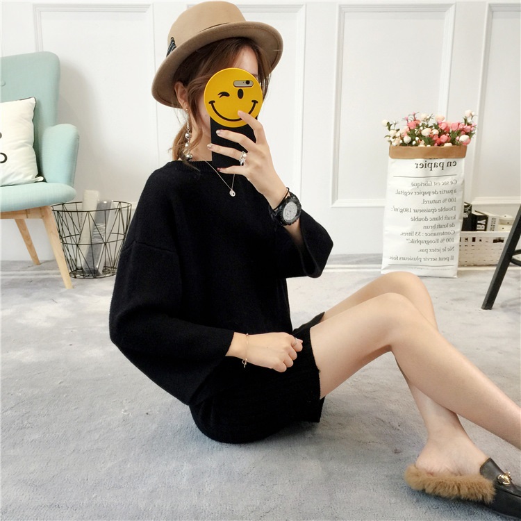 พรีออเดอร์ - เดรสไหมพรม Pre - DT155 (สีดำ)