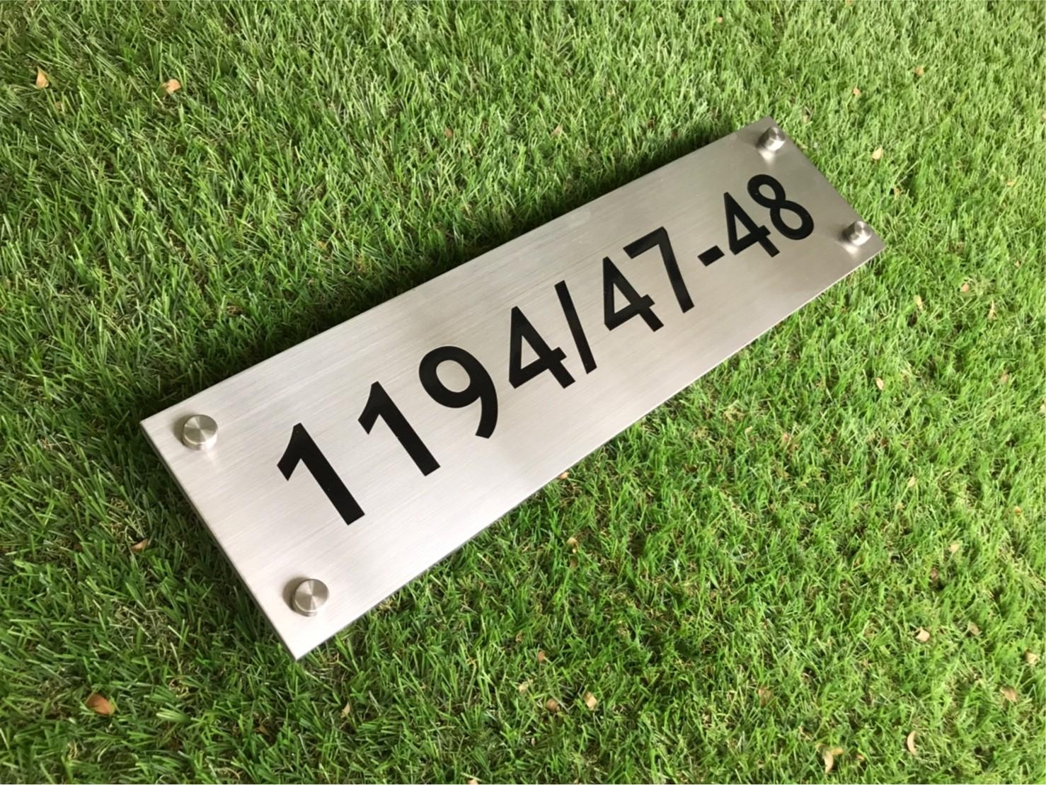 ป้ายเลขที่บ้าน แผ่นเรียบกัดกรดอ