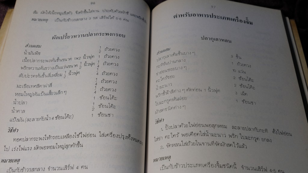 อาหารเเละขนมไทย โดย จรรยา สุบรรณ์ เล่ม 1 เเละ 2 (เล่มเล็ก)