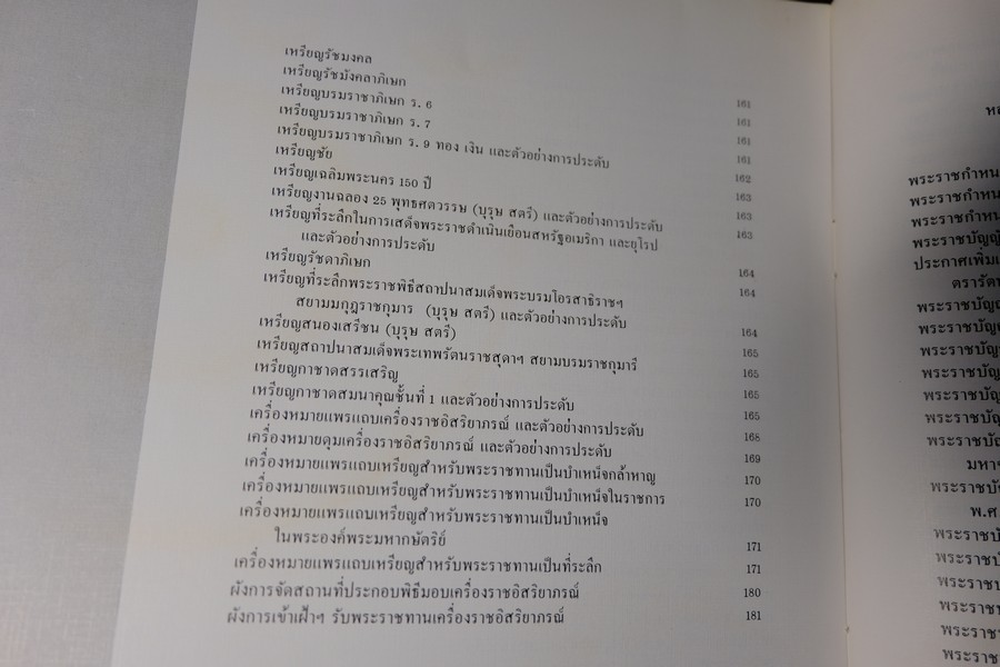 เครื่องราชอิสริยาภรณ์ไทย โดย สำนักเลขาธิการคณะรัฐมนตรี ปกแข็ง 350 หน้า พิมพ์ปี 2523