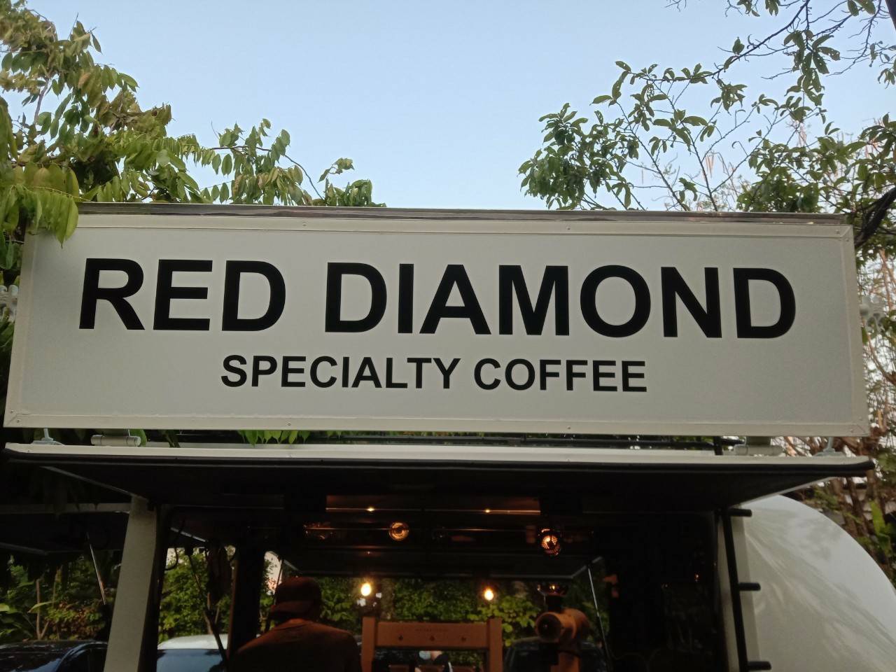 ป้ายสติกเกอร์ติดรถยนต์ RED DIAMOND SPECIALTY COFFEE