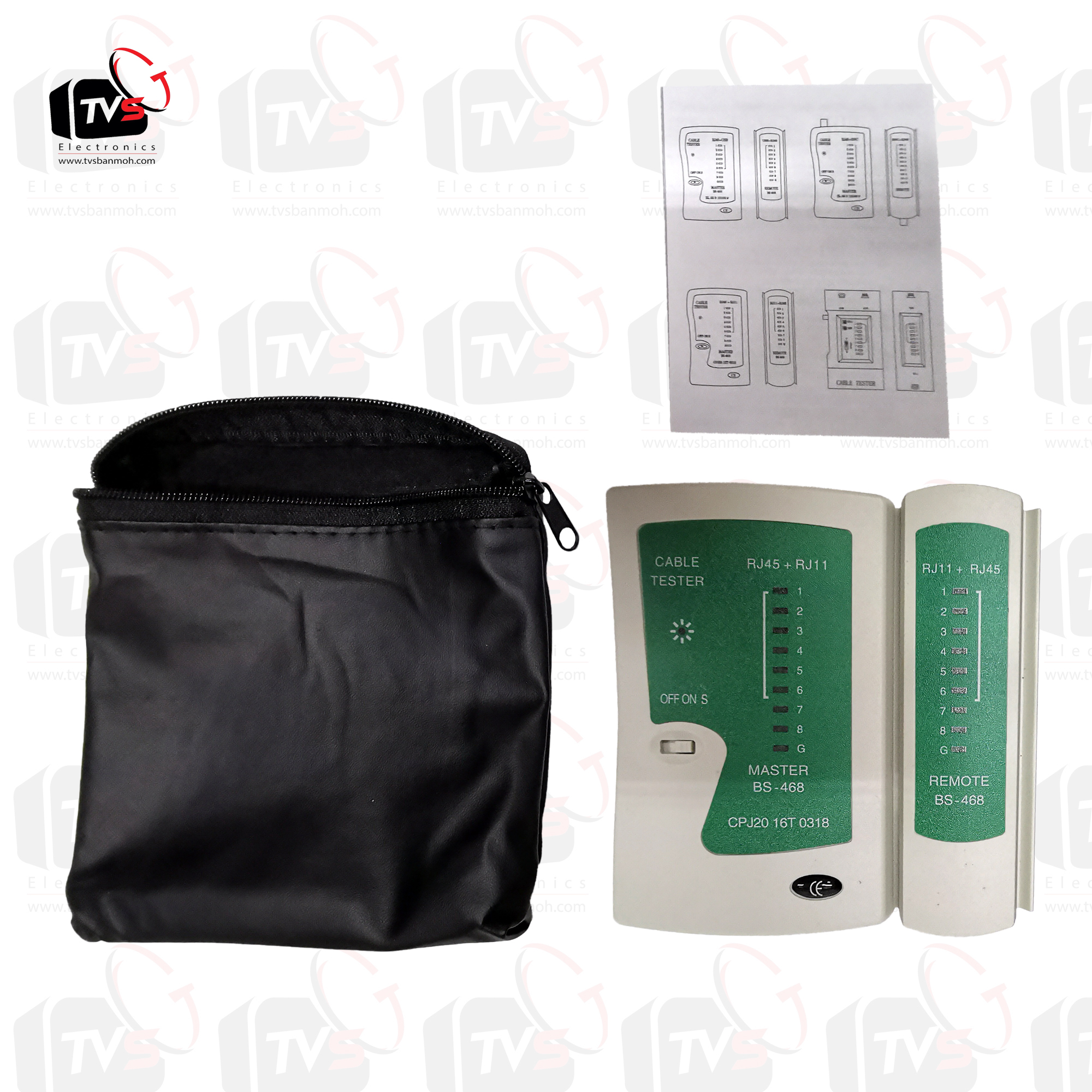 เครื่องมือทดสอบสายแลน Network Cable Tester BS-468