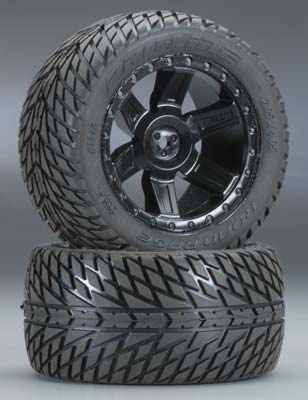 Road Rage 2.8" Street Truck Tires, Mounted on Desperado Black Wheels