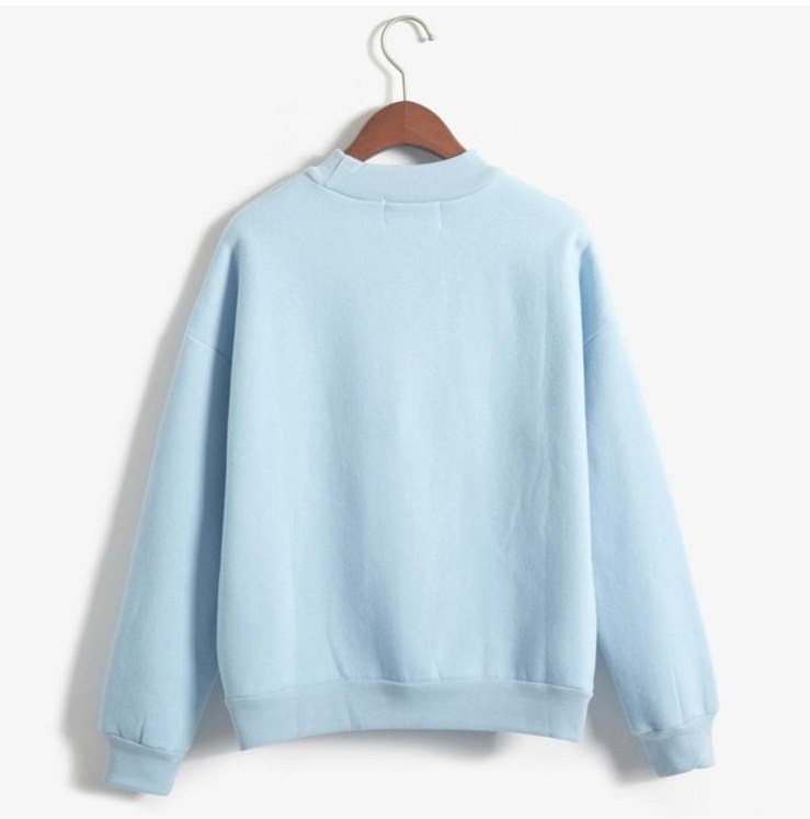 พรีออเดอร์ - เสื้อกันหนาวทรงหลวม Pre - ST712 (สีฟ้า)