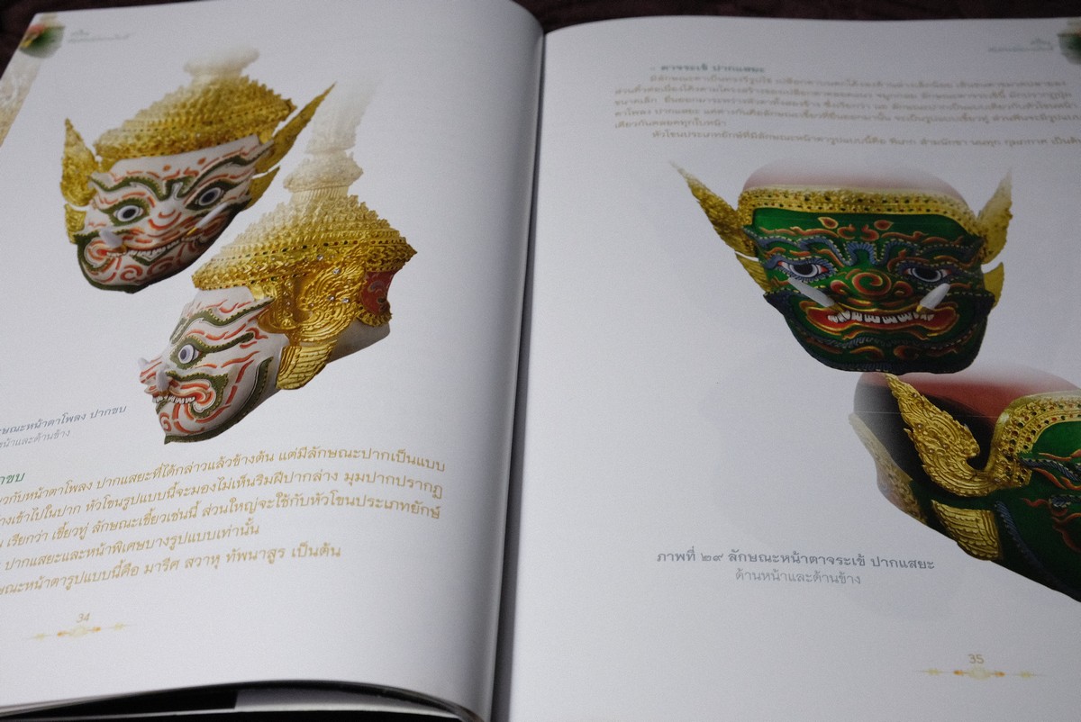 หัวโขน สัญลักษณ์เเห่งรามเกียรติ์ โดย นฤทธิ วัฒนภู หนา 144 หน้า ปี 2558