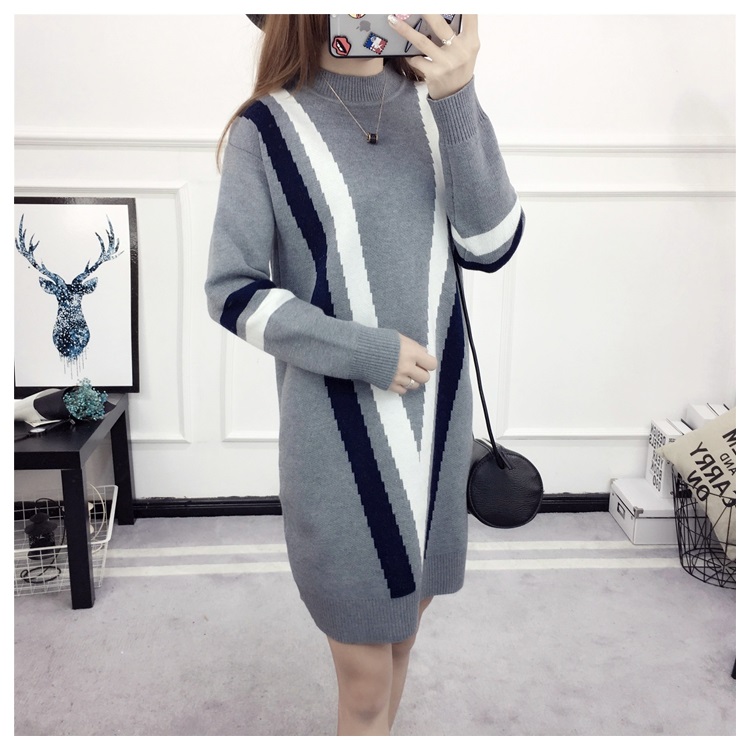 พรีออเดอร์ - เดรสไหมพรม Pre - DT138 (สีเทา)