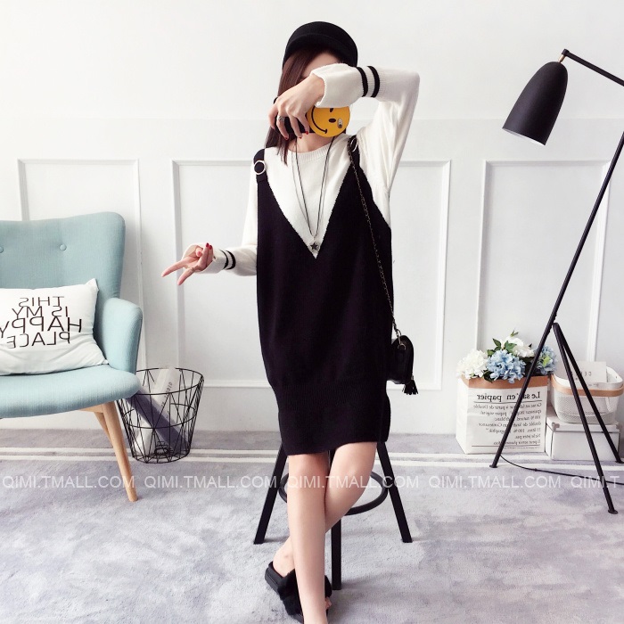 พรีออเดอร์ - เดรสไหมพรม Pre - DT127 (สีดำ)