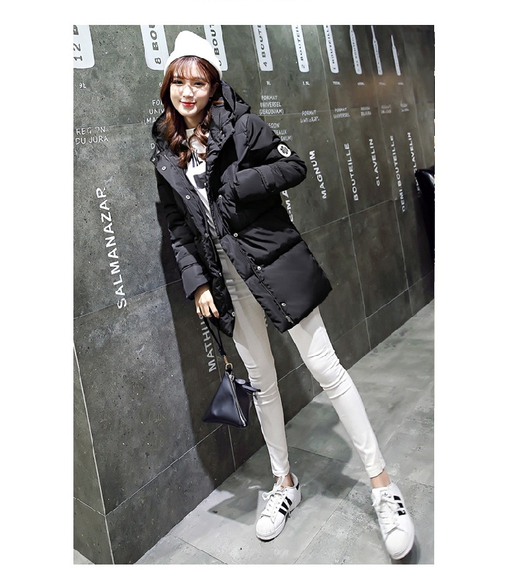 พรีออเดอร์ - เสื้อกันหนาวสไตล์เกาหลีบุนวม Pre - CT727 (สีดำ)