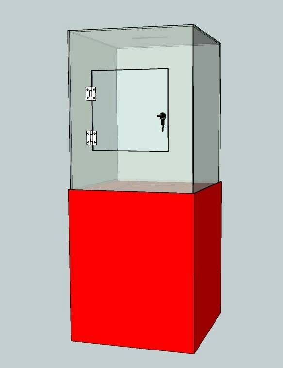 ตู้บริจาค อะคริลิคใส หนา 5 มม