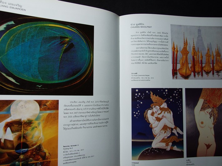 6 ทศวรรษศิลปกรรมร่วมสมัยในประเทศไทย 2486-2546 โดย หอศิลป์ ม.ศิลปากร ปกแข็ง ปี 2547