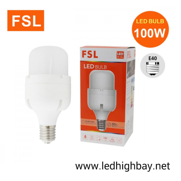หลอดไฟไฮเบย์ LED 100w FSL (วอร์มไวท์)