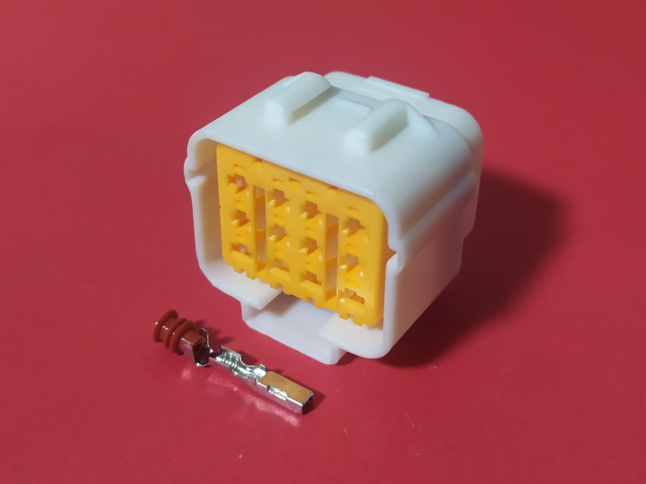 12 พิน ขาว/ส้ม #0152