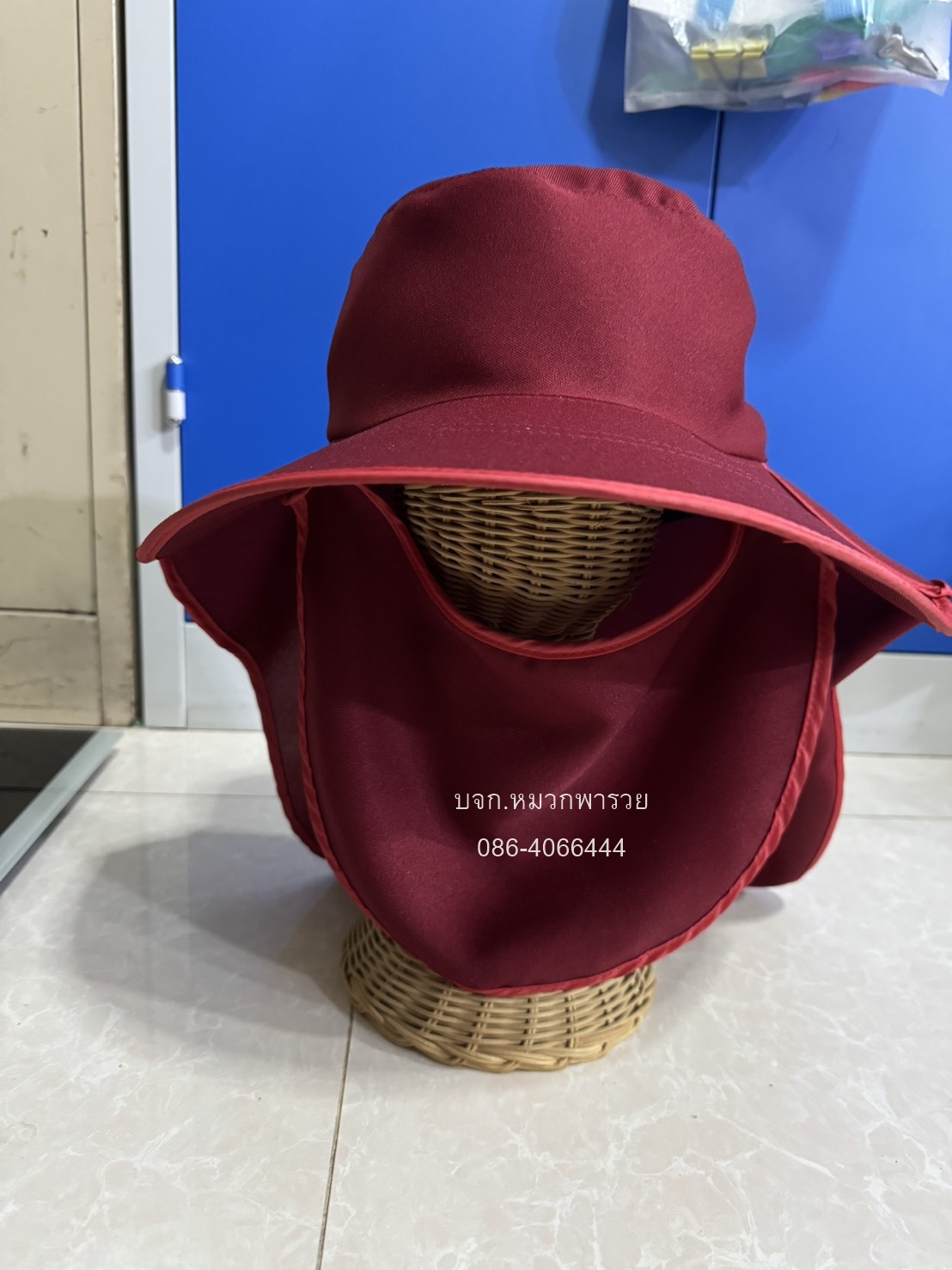 หมวกคลุมหน้าทรงค้างคาว หมวกคลุมหน้ากันแดดถอดแยกชิ้นได้