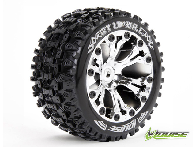ST-Uphill 2.8" Tires (Soft Compound), Mounted on Chrome 1/2 Offset Rim (2Pcs.)