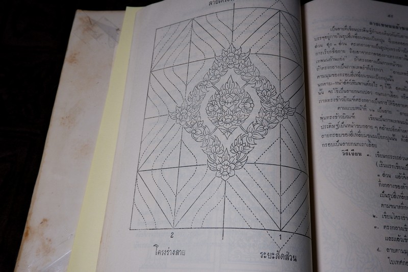 ศึกษาศิลป ลายไทย โดย มานะ ทองสอดแสง ปกแข็ง ปี 2506