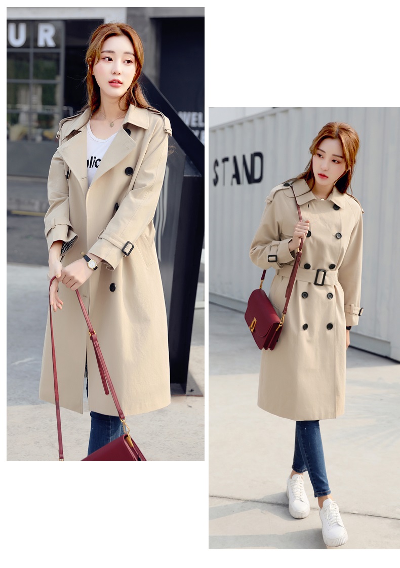 พร้อมส่ง - Trench Coat เสื้อโค้ททรงยาว CT210 (สีเบจ)