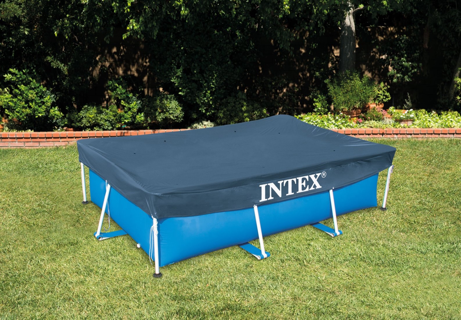 INTEX ผ้าคลุมสระสี่เหลี่ยมเมทัลเฟรม 3 ม.x2 ม