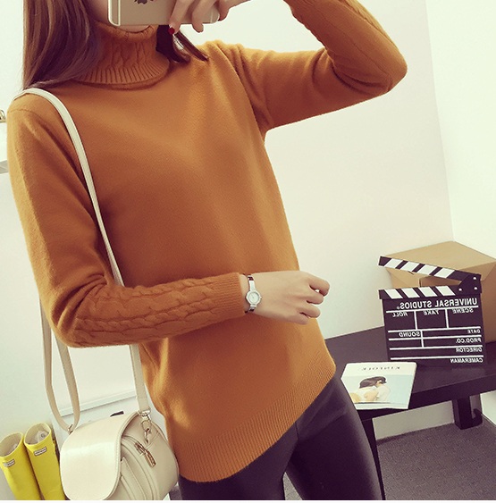 พร้อมส่ง - เสื้อไหมพรมแขนยาว ST126 (สีน้ำตาล)