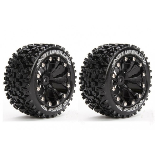 ST-Uphill 2.8" Tires (Soft Compound), Mounted on Black 1/2" Offset Rim (2Pcs.)