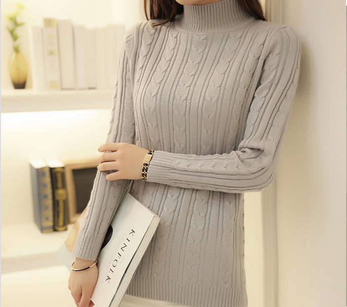 พรีออเดอร์ - เสื้อไหมพรมคอเต่า Pre - ST742 (เทา)