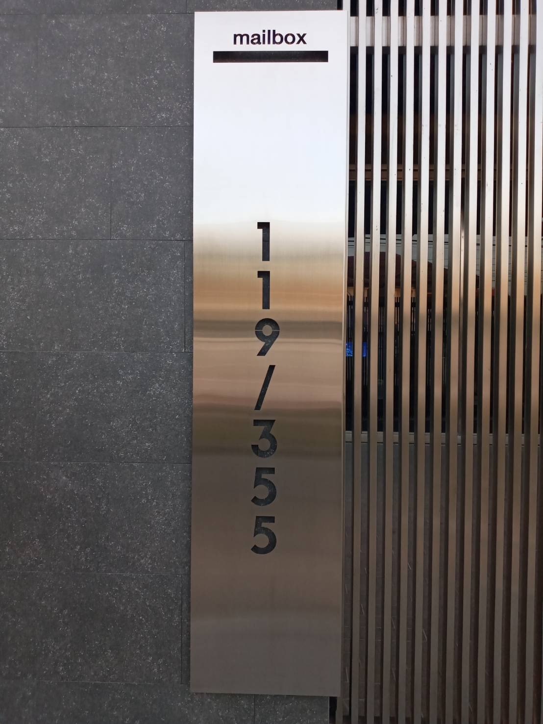 ป้ายเลขที่บ้าน แผ่นเรียบกัดกรดอ