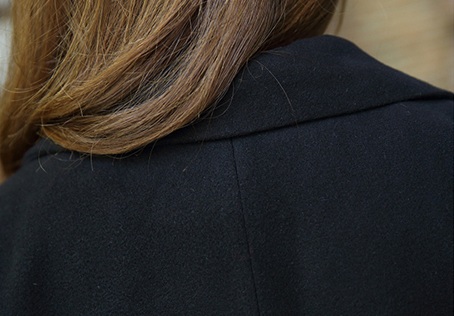 เสื้อโค้ทผ้าวูลกันหนาว Pre - CT646 (สีดำ)