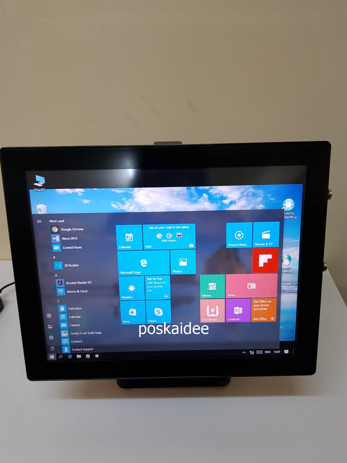 เครื่องแคชเชียร์ POS PC Point of sale All in one ยี่ห้อ Datavan รุ่น Alpha A715 มือสอง