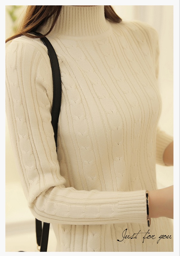 พรีออเดอร์ - เสื้อไหมพรมคอเต่า Pre - ST744 (ขาวครีม)