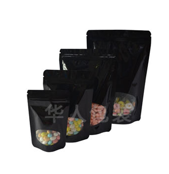 ถุงฟอยล์ซิปล็อคตั้งได้ - ฟอยล์สี หน้าต่างวงกลม (เมทัลไลท์)