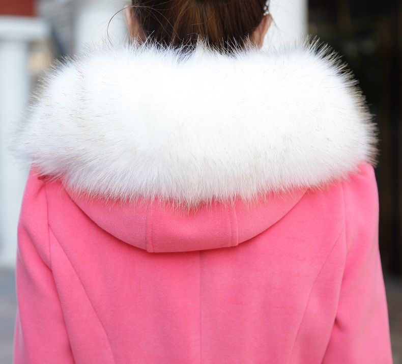 พรีออเดอร์ - เสื้อโค้ทผ้าวูลกันหนาว Pre - CT670 (สีชมพูบานเย็น)