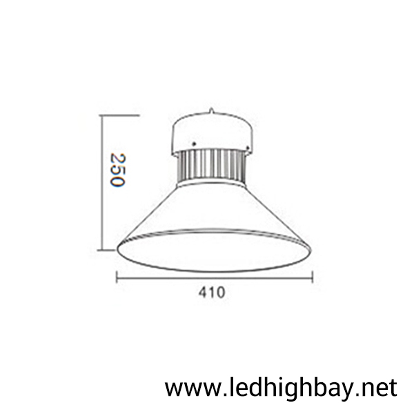 โคมไฮเบย์ LED 50w ยี่ห้อ LAMPO รุ่น ECO MODEL (แสงส้ม)